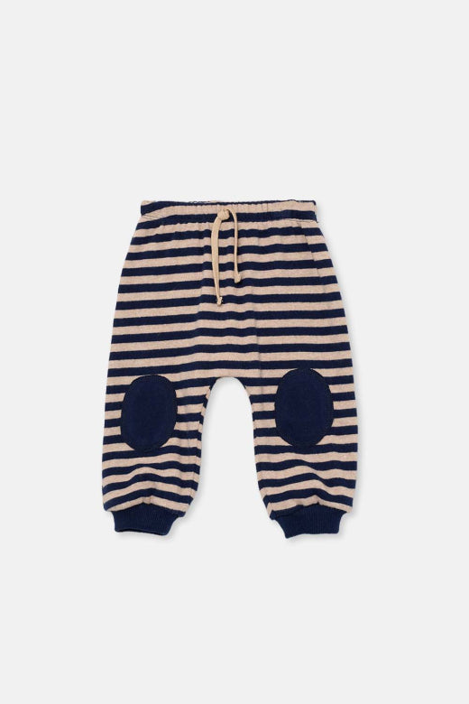 SOFT STRIPED BABY PANTS GRAY NAVY