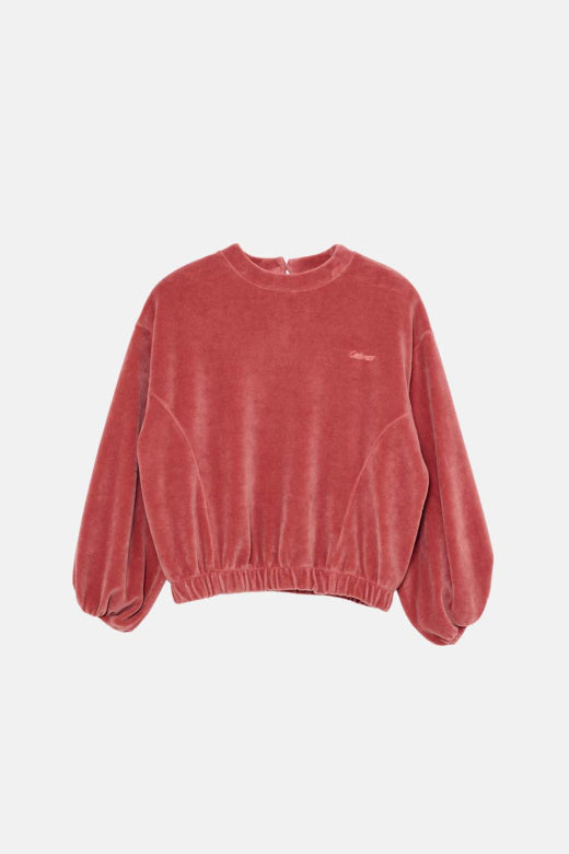 ORGANIC VELOUR ROSE SWEATSHIRT