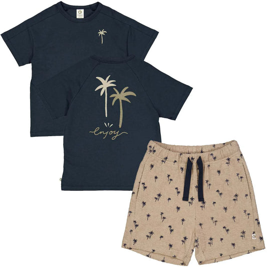 Palm T-shirt and Terry Shorts Set