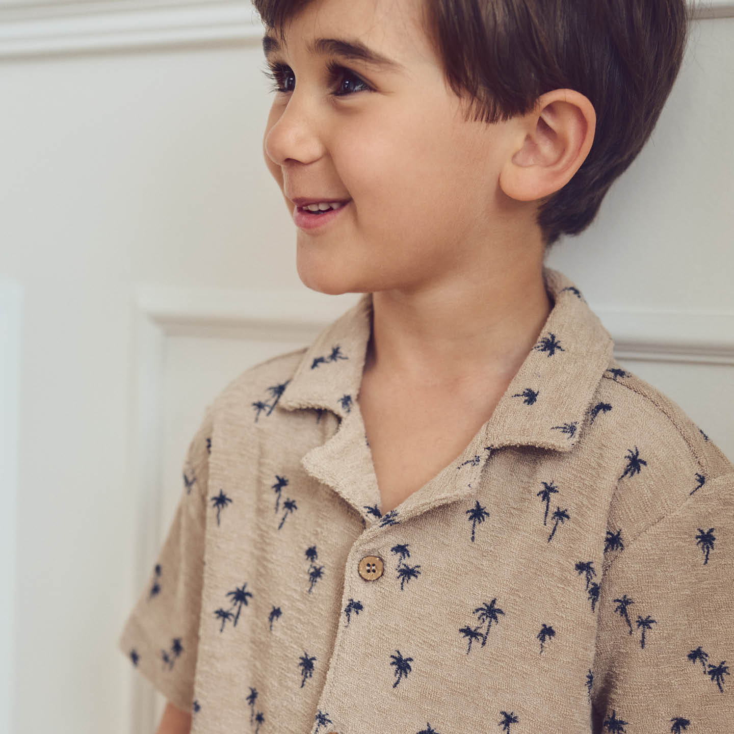 Palm Printed Shirt and Pant Set