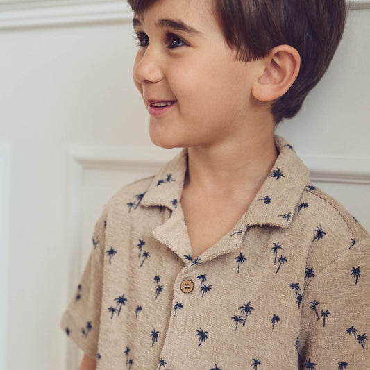 Palm Printed Shirt and Pant Set