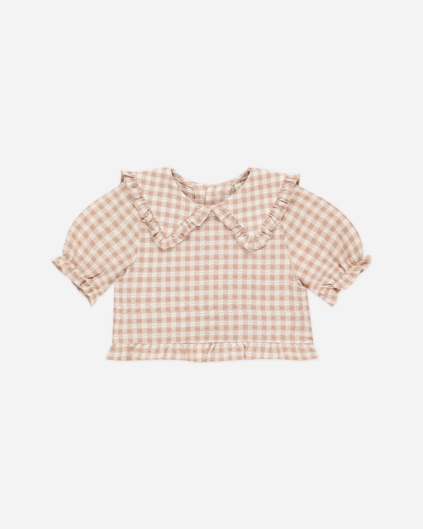 PRAIRIE BLOUSE PINK GINGHAM