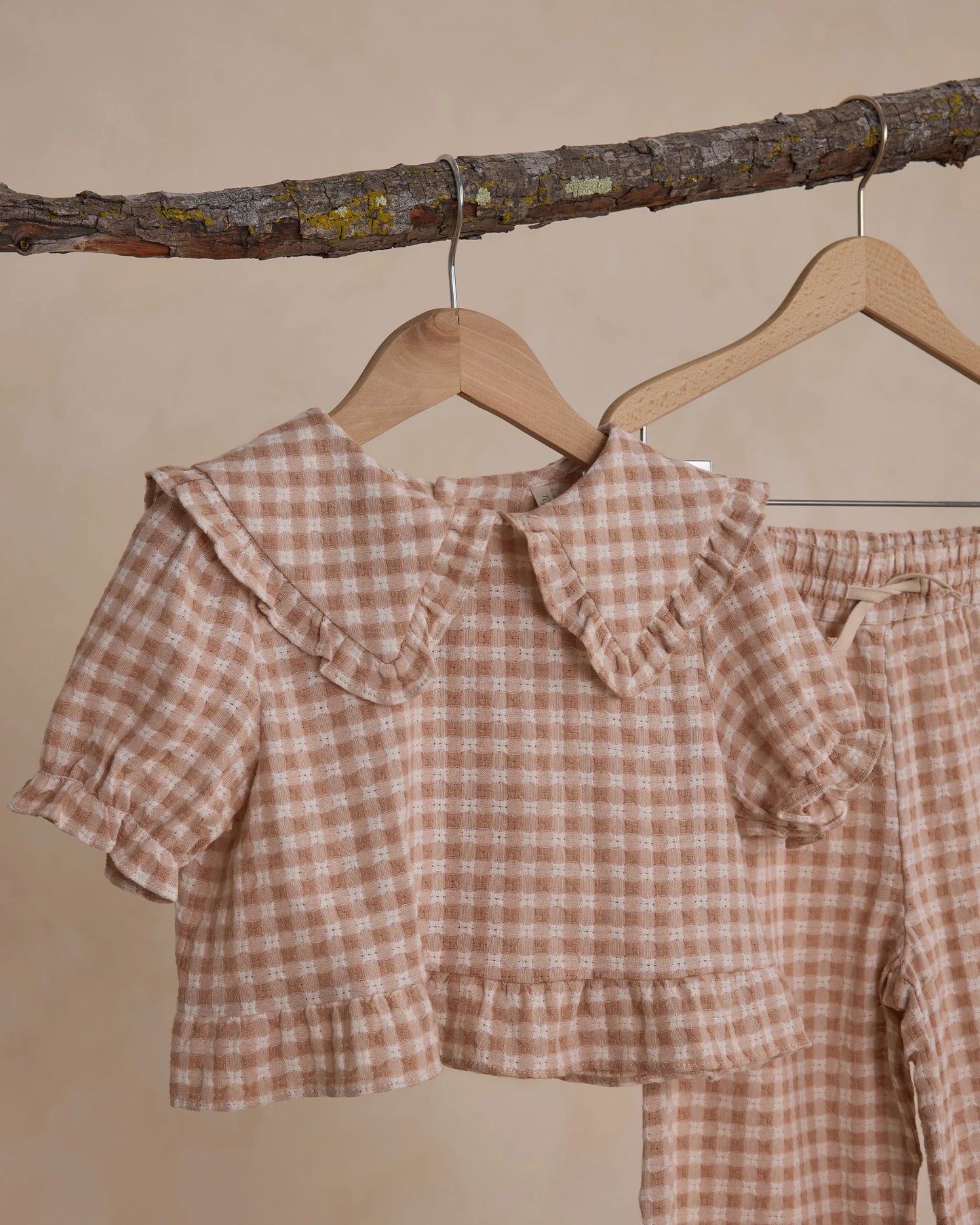 PRAIRIE BLOUSE PINK GINGHAM