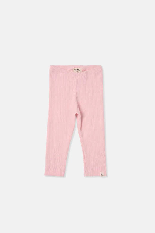 SOFT RIB BABY LEGGINGS PINK