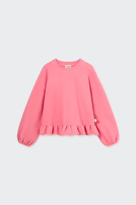 Soft Plush Flounce Sweatshirt and Legging Set