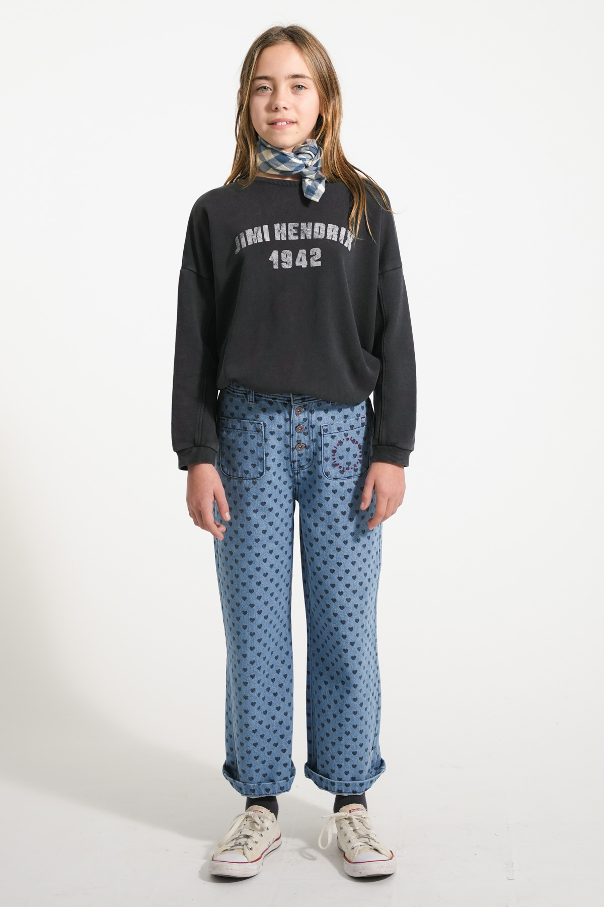 Sweatshirt |Faded Black w/ "Jimi Hendrix" Print