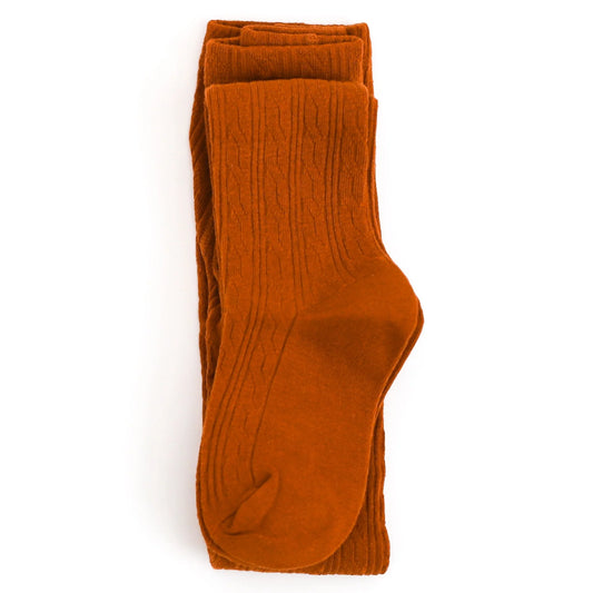 CABLE KNIT TIGHTS PUMPKIN SPICE