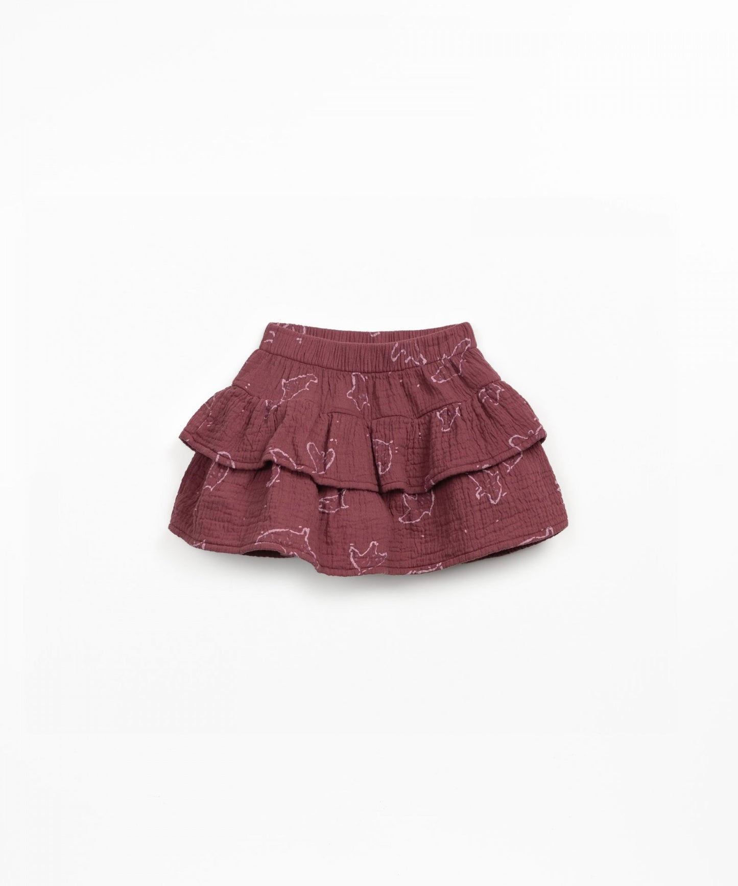 Bird Print Skort & Shirt Set