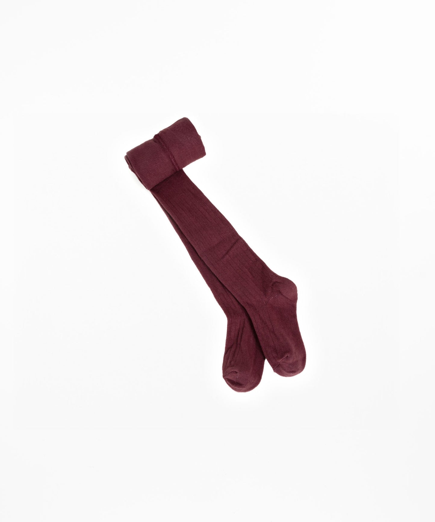 Ribbed Organic Cotton Knit Tights