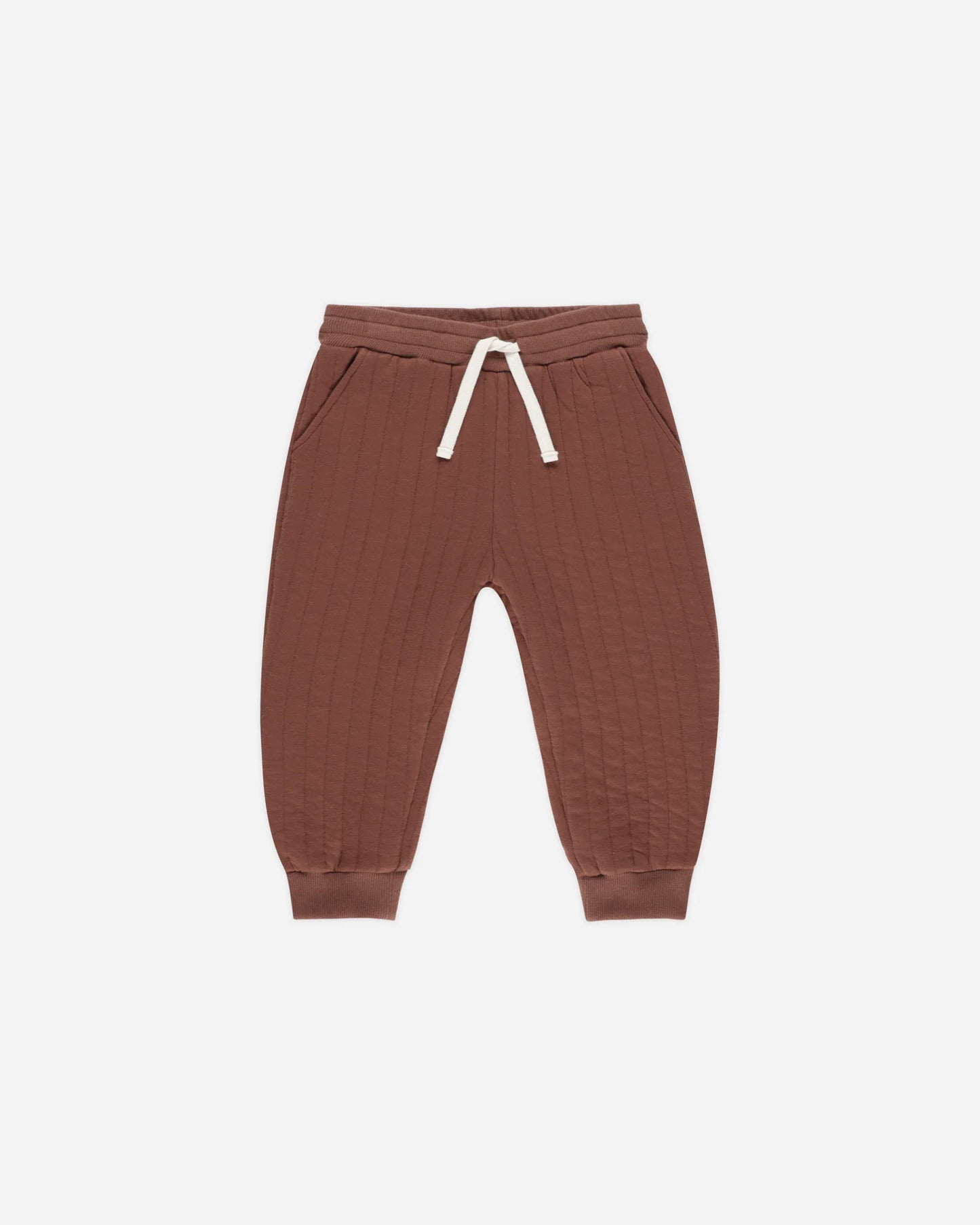 QUILTED PANT BRICK