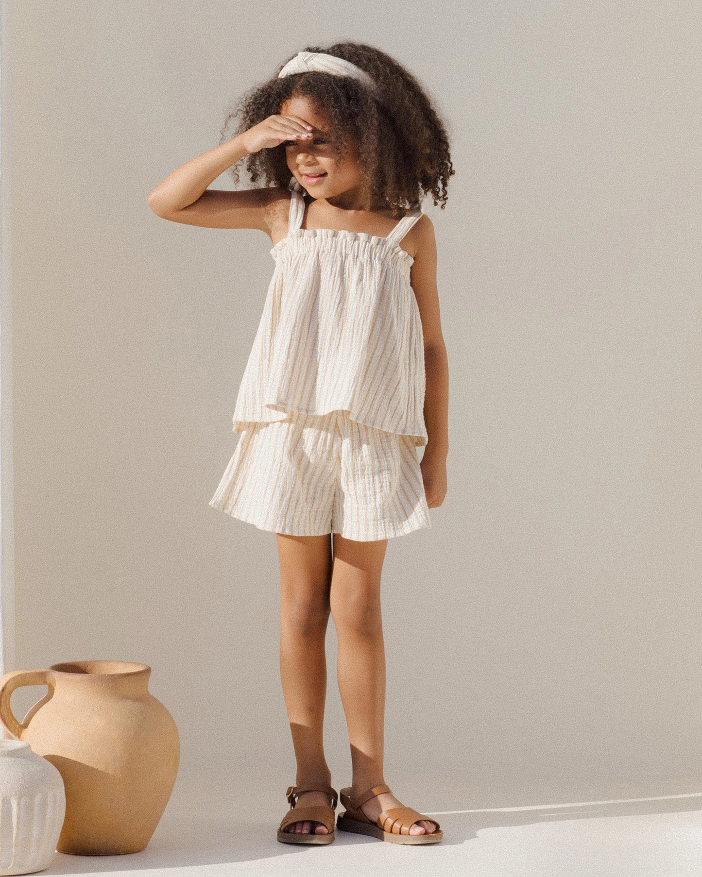 Remi Top & Shorts Set || Marigold Stripe