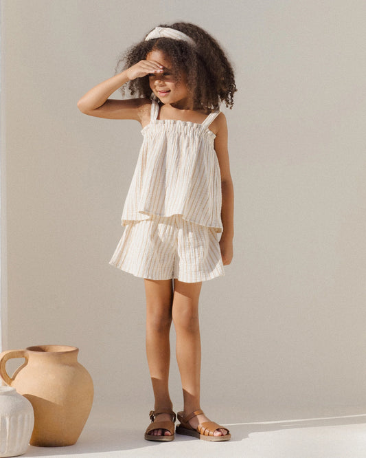Remi Top & Shorts Set || Marigold Stripe
