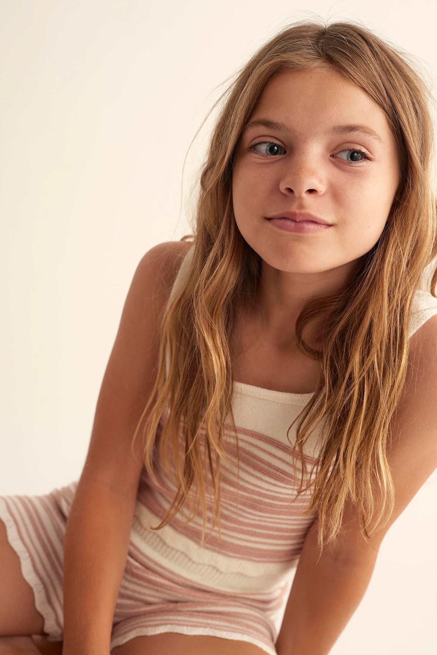 Tricot Viscose Tank and Shorts Set || Rose