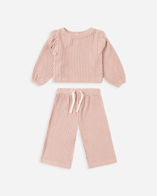 Ruffle Cozy Set || Rose