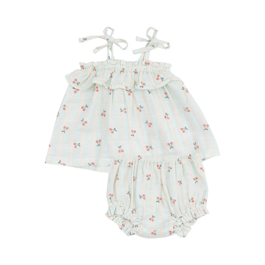 Ruffle Top & Bloomer || Cherries