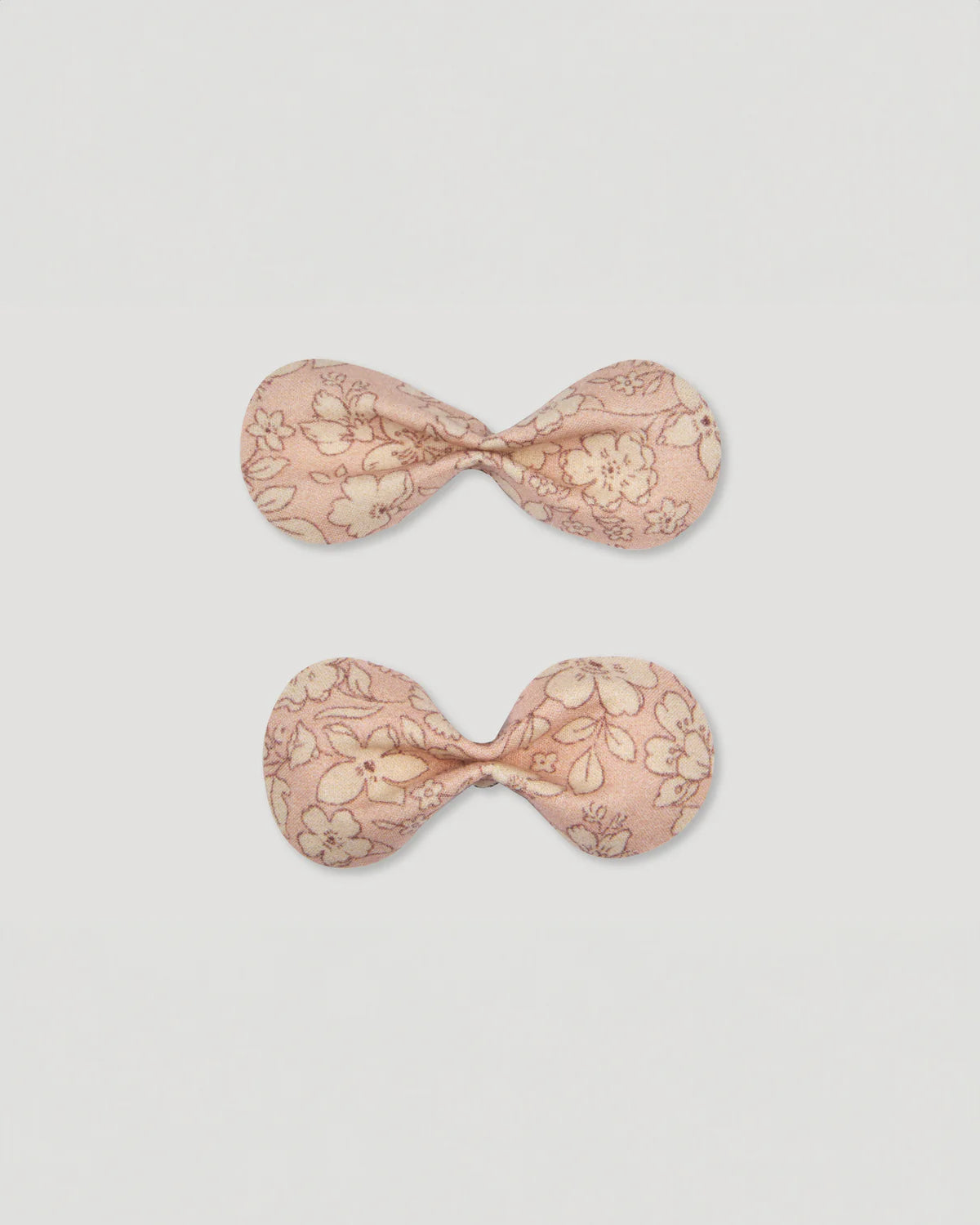 Hair Bow Clip Set || Garden Flower Pink