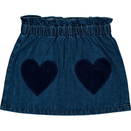 Teacher Skirt Washed Denim