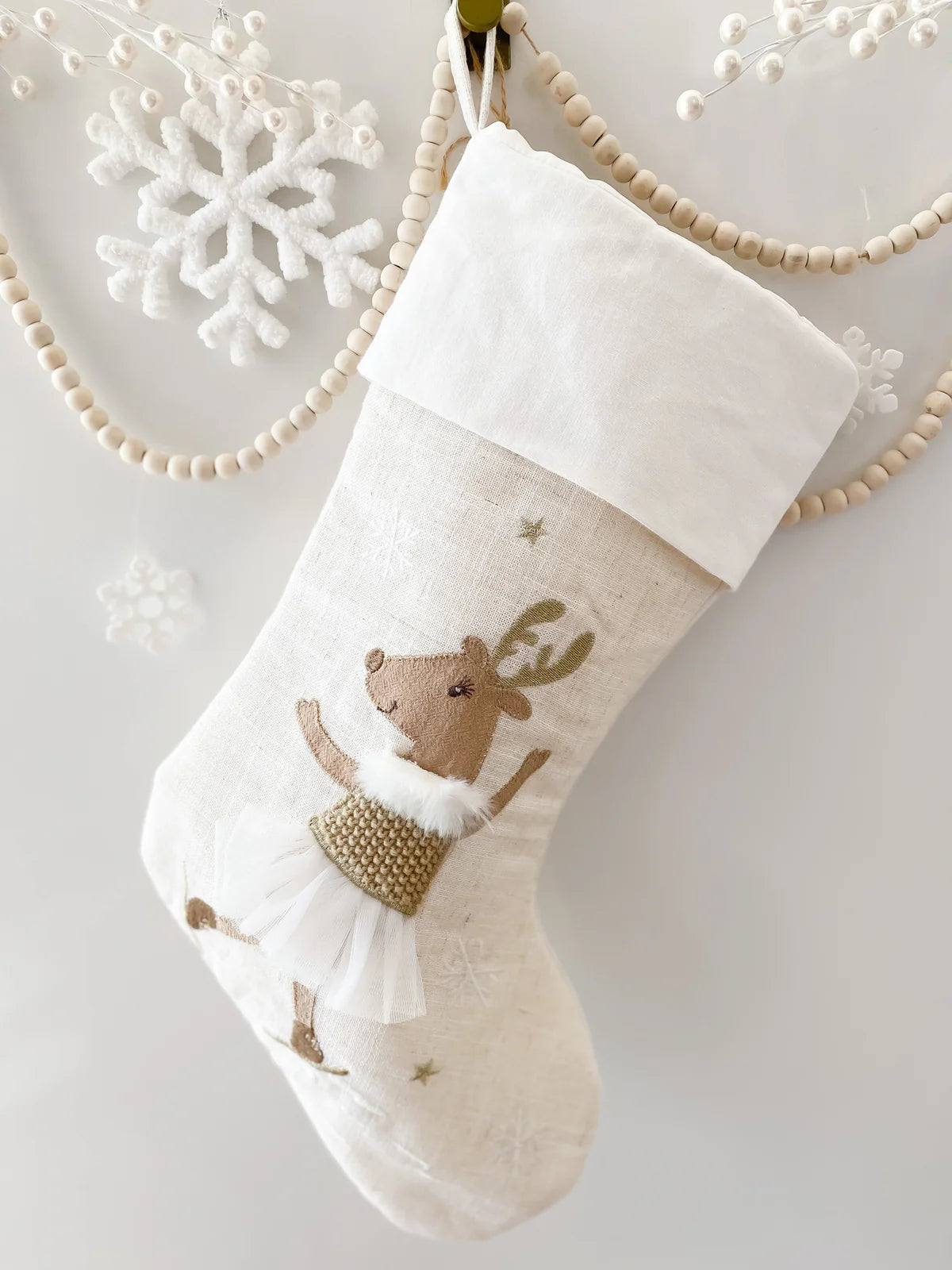 SKATING REINDEER STOCKING