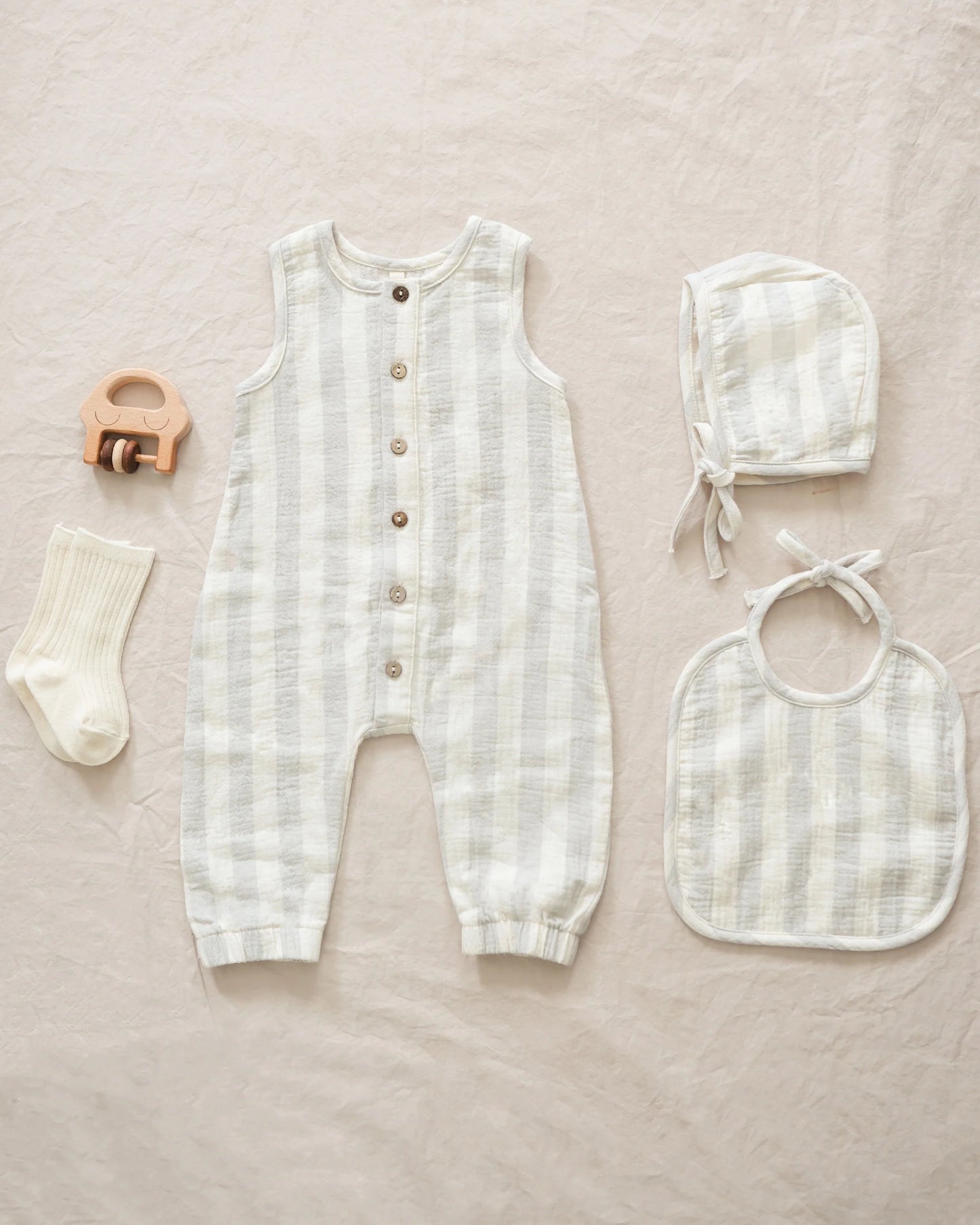 Woven Jumpsuit || Sky Stripe