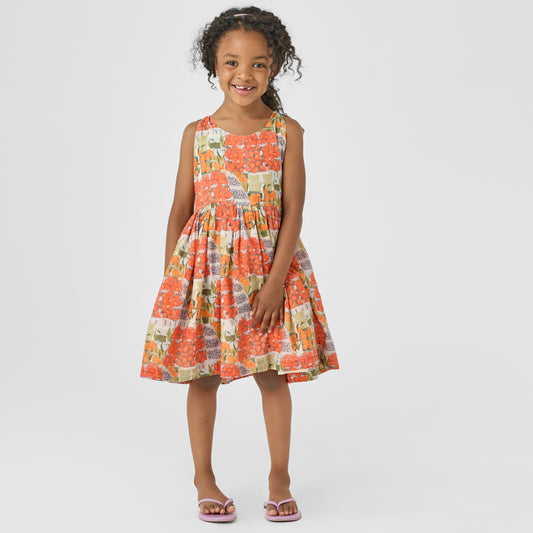 Girls Taylor Dress || Berries + Oranges