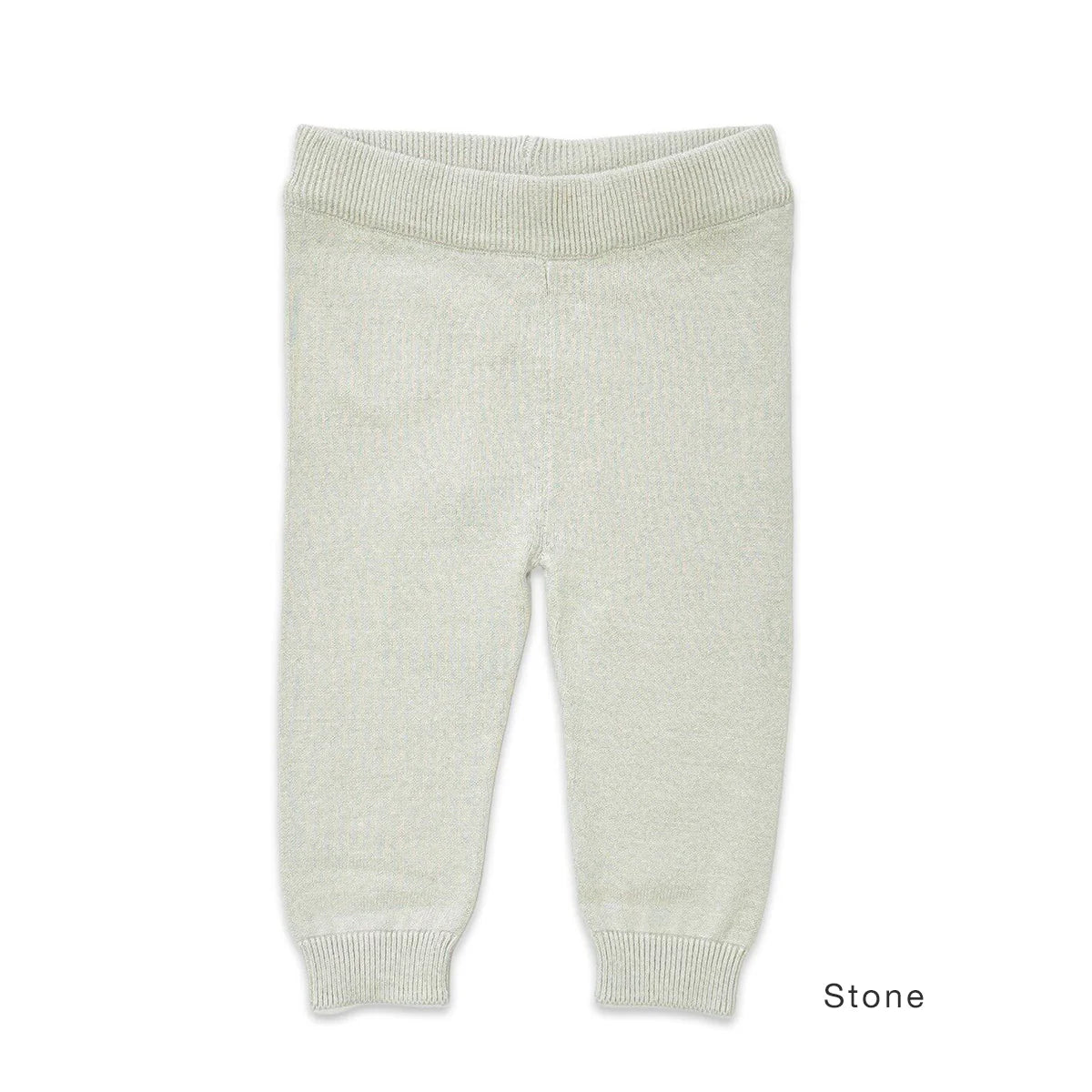 Pocket Sweater Knit Baby Legging Pants Stone