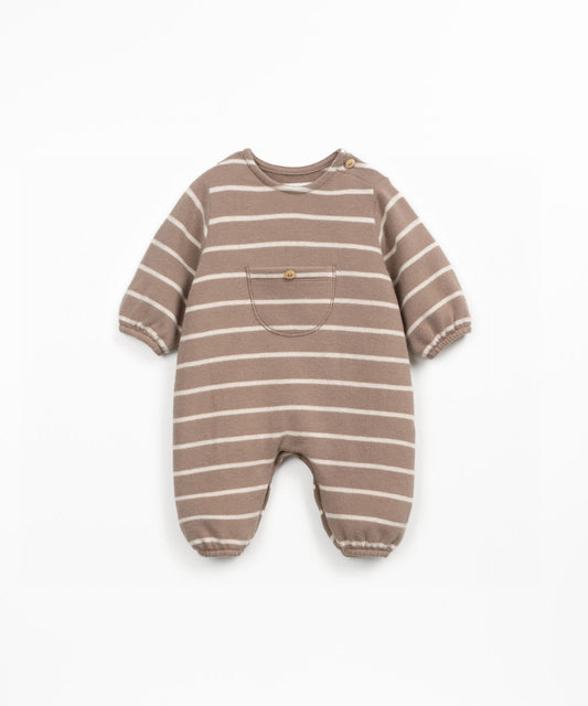 Striped Jumpsuit with Pocket