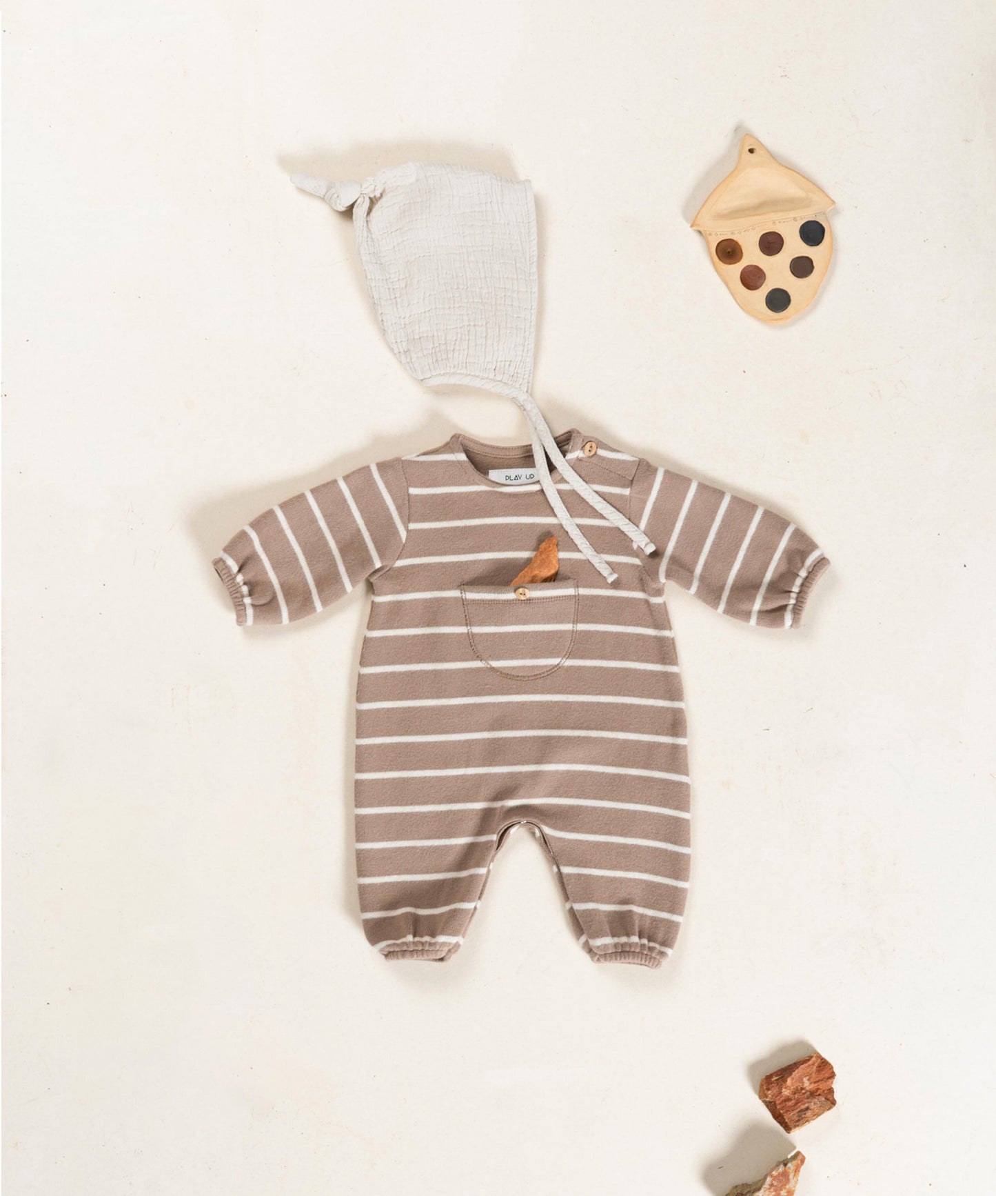 Striped Jumpsuit with Pocket