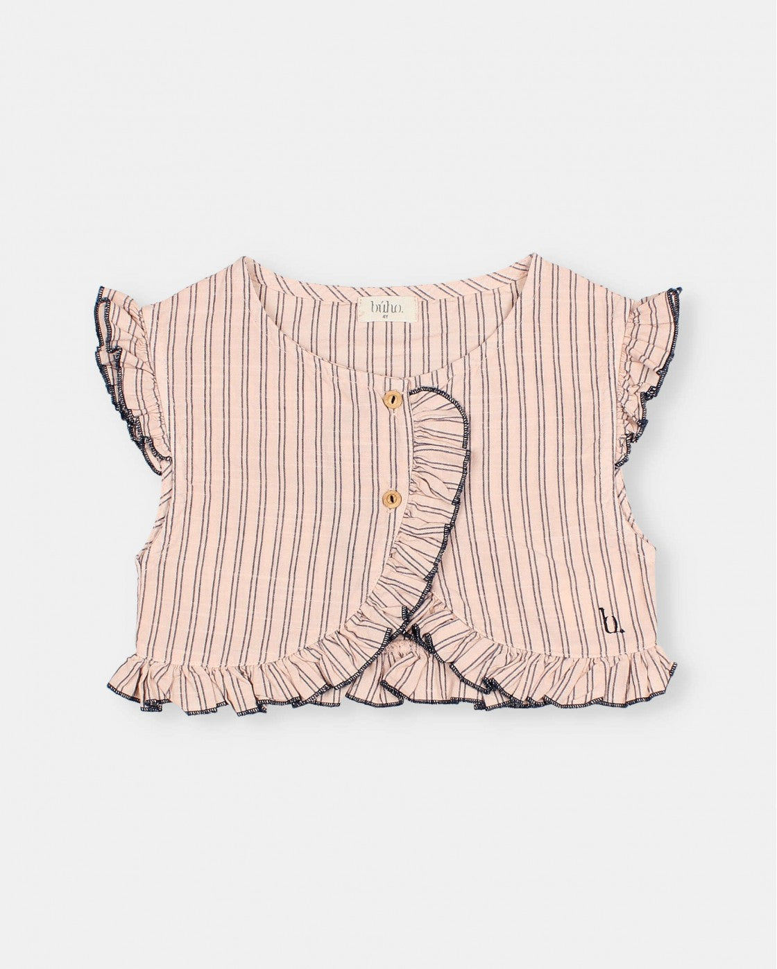 Striped Waistcoat Blouse and Short Set || Rose 2 Piece Set