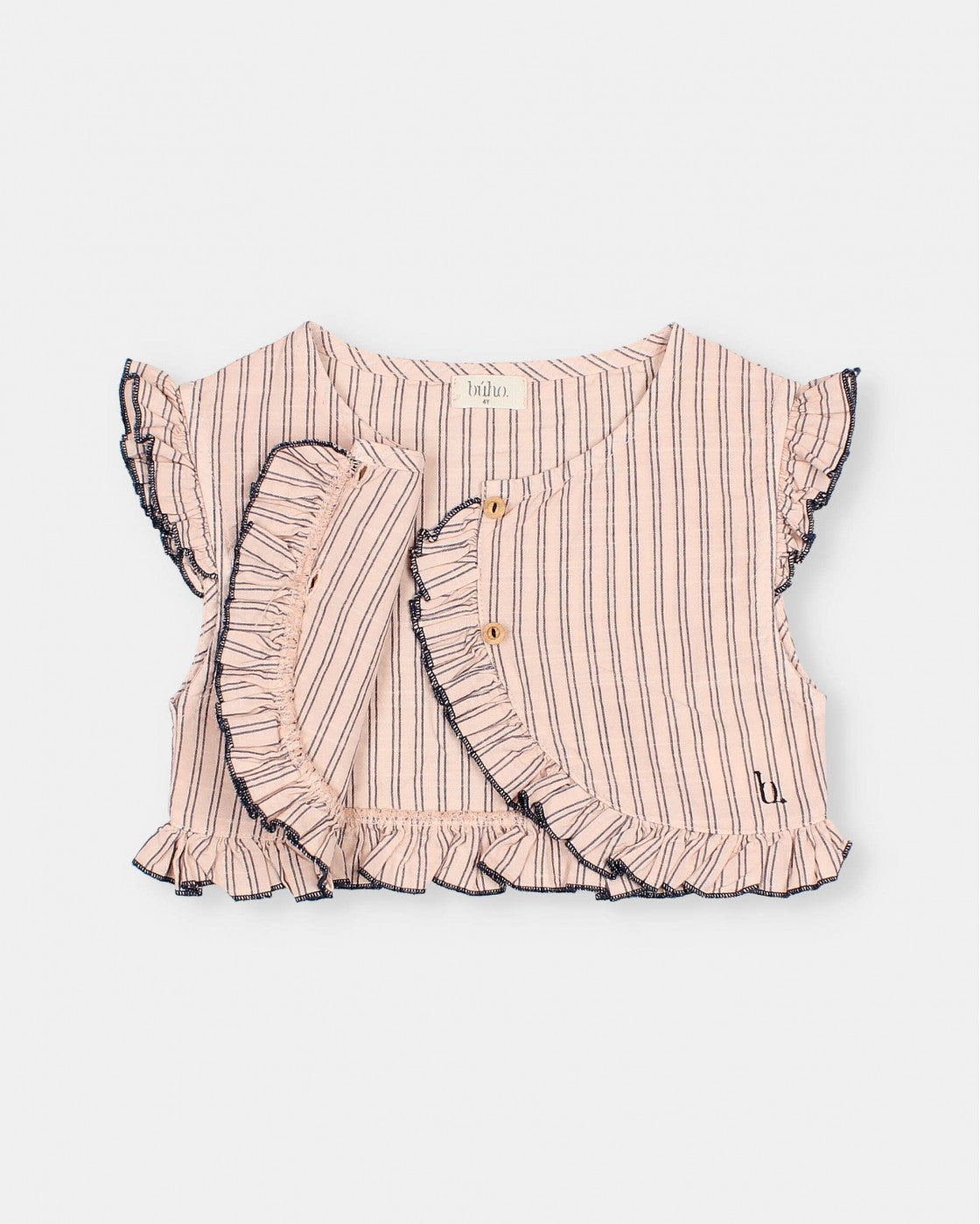 Striped Waistcoat Blouse and Short Set || Rose 2 Piece Set