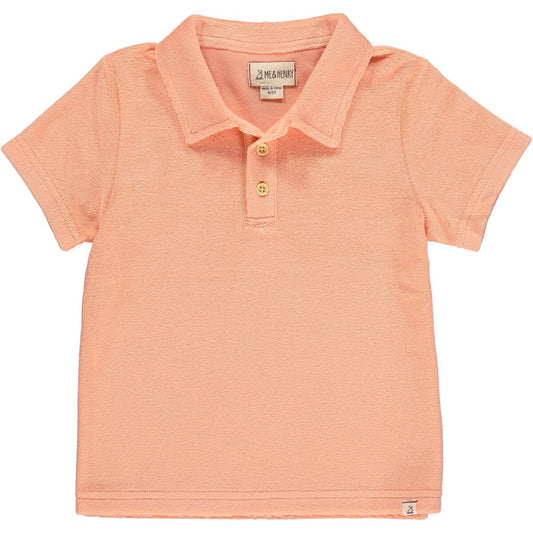 Terry Polo Shirt Peach