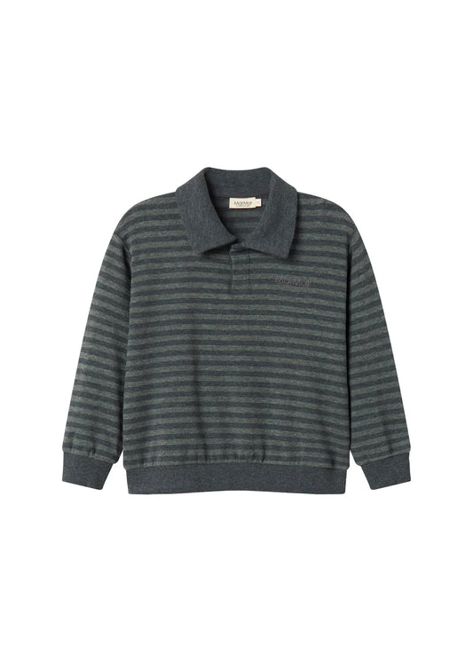 Thanos Polo & Sweat Pant Set - Forest Stripe