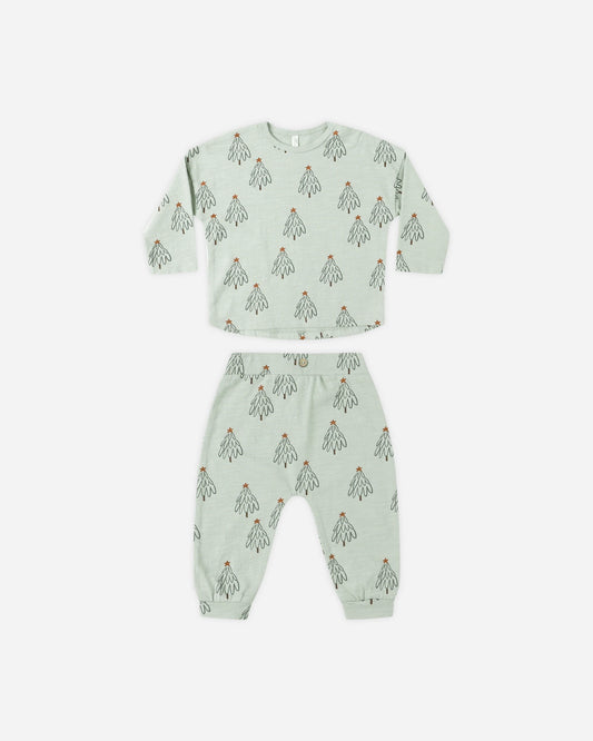 Long Sleeve Tee + Pant Set || Trees