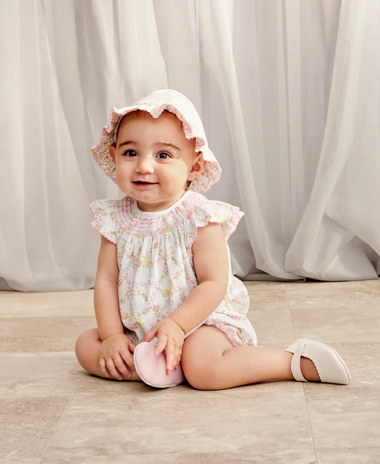 Short Smocked Playsuit || Garden Trellis