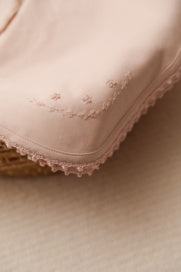 Receiving Blanket with Crochet Trim || Pink