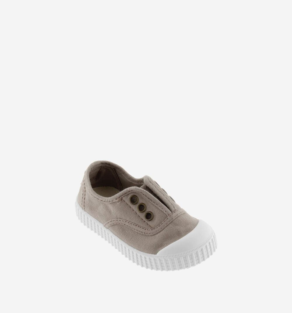 CANVAS ELASTIC PLIMSOLL BEIGE