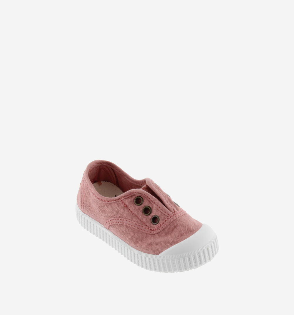 CANVAS ELASTIC PLIMSOLL NUDE