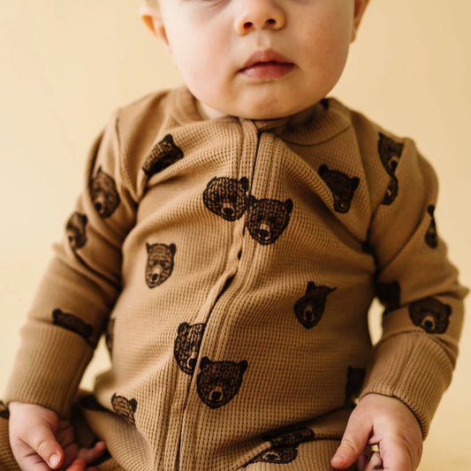 ORGANIC 2WAY ZIPPER ROMPER WILD BEAR