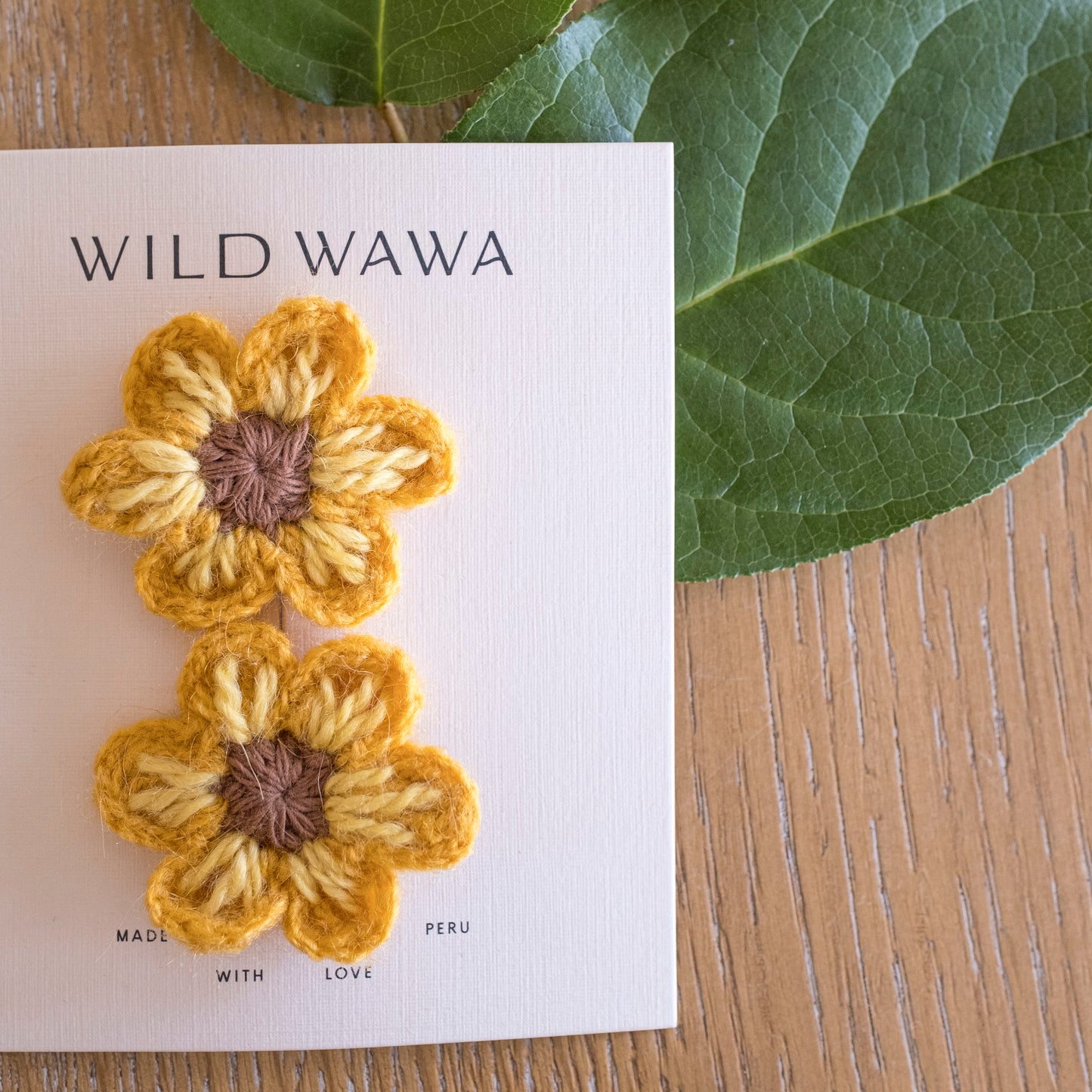 Crochet Hair Clip Set Sunflower || Field