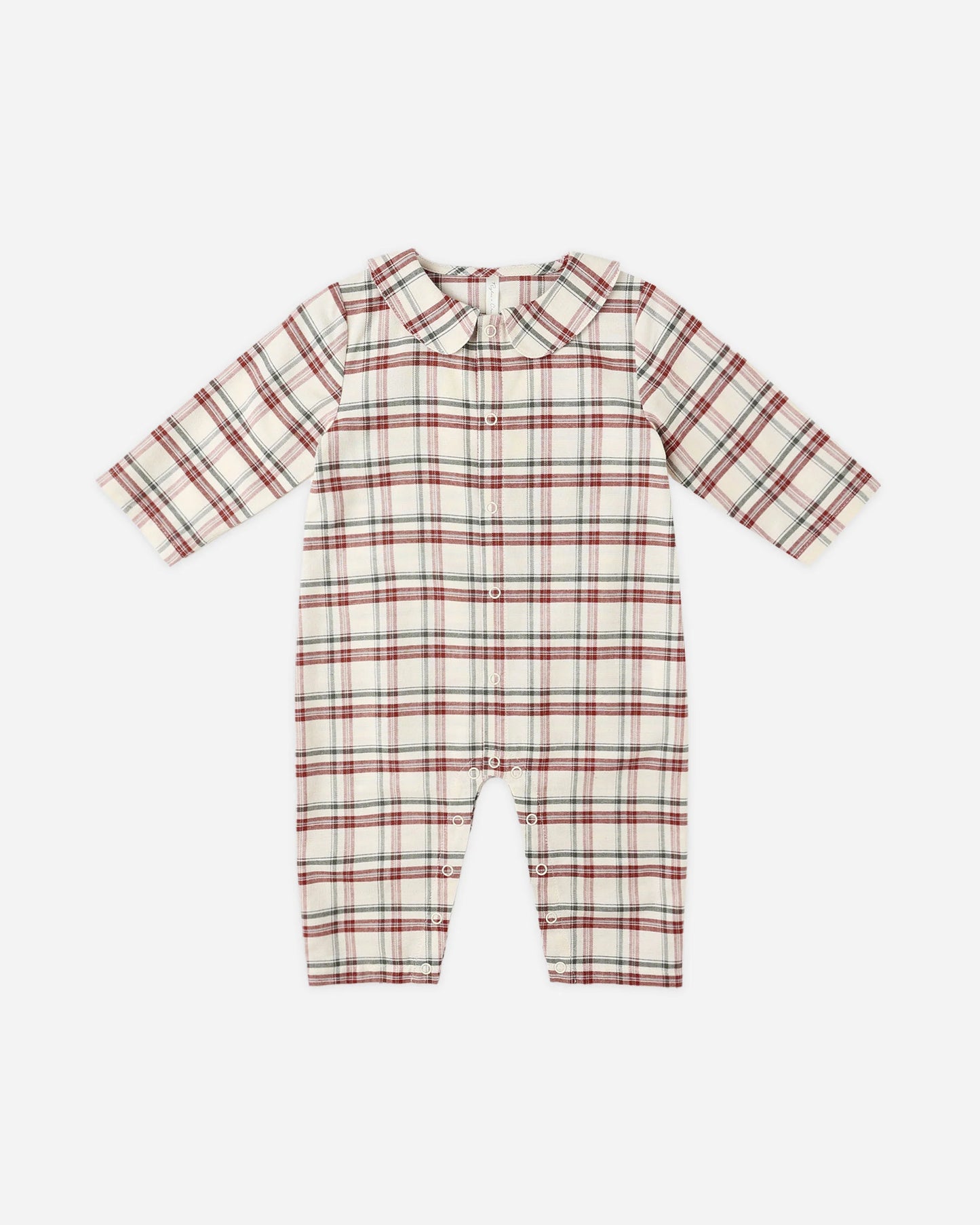 Baby Pajama Romper || Holiday Flannel